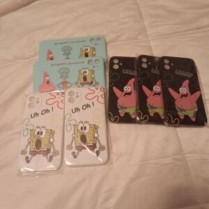 Lot of 7 cases for iPhone 11  SpongeBob